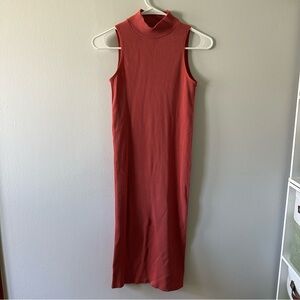 No Boundaries Sleeveless Rust Midi Dress